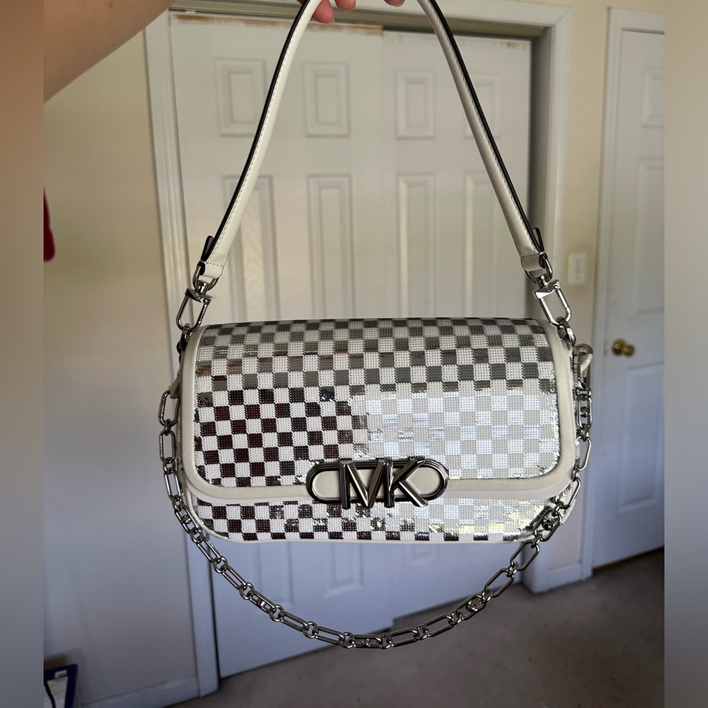 NWT Michael Kors Parker Medium Convertible Pouchette Shoulder Bag - Picture 2 of 7